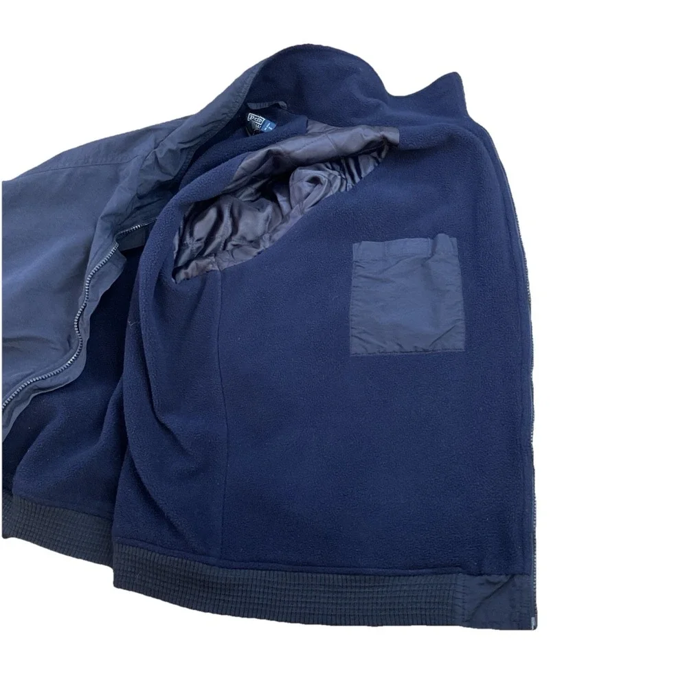 Vintage Polo Ralph Lauren Jacket 90s Nylon Blend Fleece Lined Bomber Coat Men XL